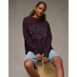 AE Big Hug Graphic Sweatshirt - Jet Indigo