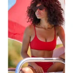 Left On Friday Pool Days Bikini Top - Red
