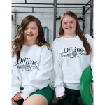 OFFLINE By Aerie Cloud Fleece Classic Crewneck Sweatshirt - Air White