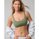 OFFLINE By Aerie Real Me XTRA Classic Sports Bra - Olive Fun