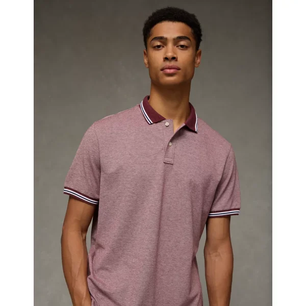 AE Club Pique Polo Shirt - Maroon