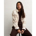 AE Fleece Shacket - Cream