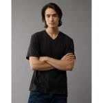 AE Lived-In V-Neck T-Shirt - Black