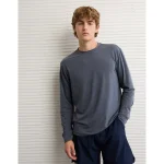 AE 24/7 Long-Sleeve Training T-Shirt - Super Indigo
