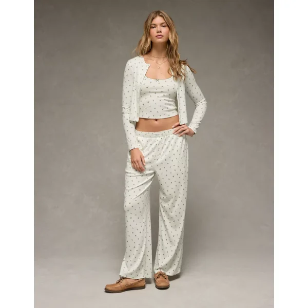 AE Pointelle 3-Piece PJ Set - White