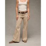 AE Stretch High-Waisted Flare Jean - Taupe