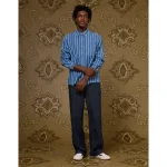 AE x Tru Kolors Poplin Striped Shirt - Light Blue