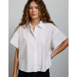 AE77 Short Sleeve Poplin Shirt - White