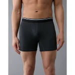 AEO Men's 4.5" Ultra Soft Boxer Brief - Charcoal