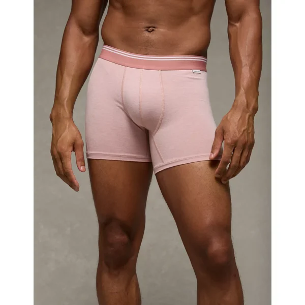 AEO Men's Tropical Toucan 4.5" Ultra Soft Boxer Brief - Dusty Pink