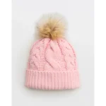 Aerie Cable Beanie - Club Pink