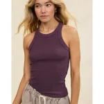 Aerie High Neck Tuckable Tank Top - Deep Plum