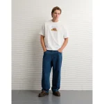 AE Boxy Jeep Graphic T-Shirt - Frosty Cream