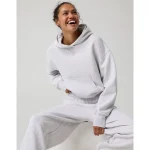 OFFLINE By Aerie Cloud Fleece Classic Length Hoodie - Light Heather Gray