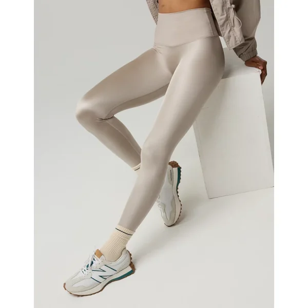 OFFLINE By Aerie Goals Gloss High Waisted Legging - Stone Harbor