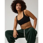 OFFLINE By Aerie Real Me XTRA Ribbed Classic Sports Bra - True Black