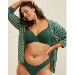 SMOOTHEZ Lace Full Coverage Lightly Lined Bra - Rugged Green