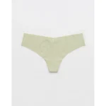 SMOOTHEZ No Show Thong Underwear - Dusty Sage