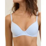 SMOOTHEZ Pull On Push Up Bra - Eyelet Blue