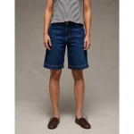 AE 11" Dreamy Drape Stretch High-Waisted Jort - Simply Dark