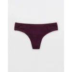 Superchill Cotton Thong Underwear - Cool Berry