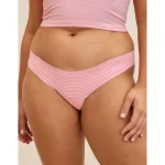 Superchill No Show Cotton Thong Underwear - Club Pink