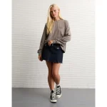 AE Everyday Luxe Long Sleeve T-Shirt - Coffee