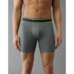 AEO Men's 6" Ultra Soft Boxer Brief - Crew Green