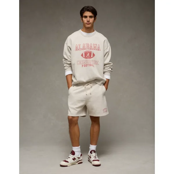 AE Alabama Crimson Tide Cotton Short - Oatmeal Heather
