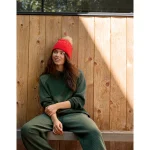 Aerie Cable Beanie - Bright Red