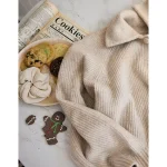 Aerie Classic Quarter Button Sweater - Heather Fawn