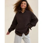 Aerie Like Candy Crew Sweater - Deep Earth