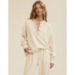 Aerie Sherpa Henley Sweatshirt - Natural