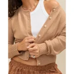 Aerie Softest Classic Cardigan - Beach Dune