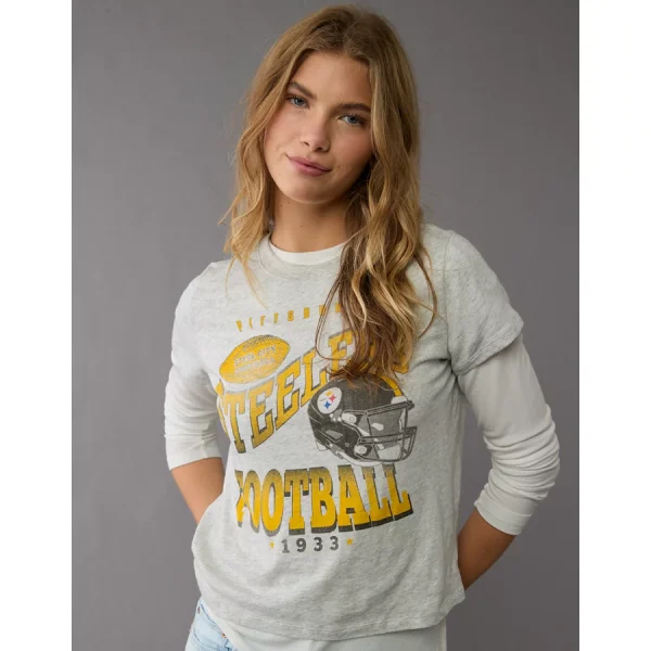 NFL Pittsburgh Steelers Graphic T-Shirt - Heather Gray