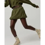 OFFLINE By Aerie Cloud Fleece Bubble Skort - Military Green
