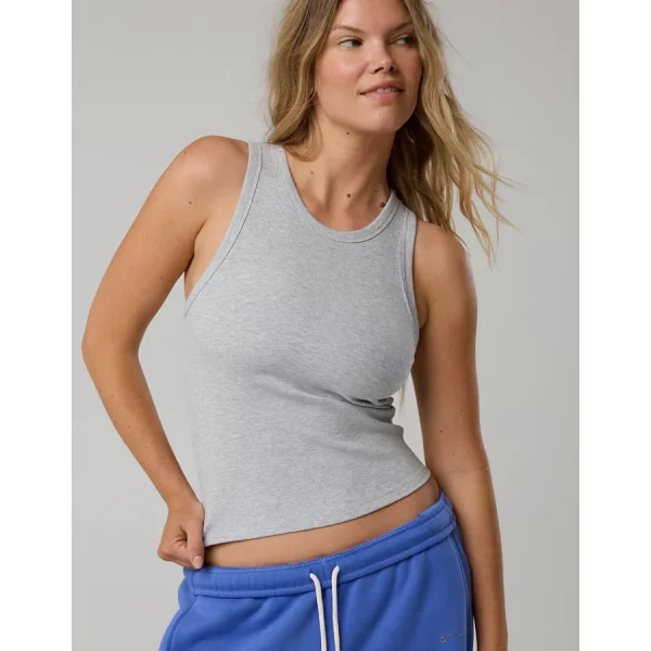 OFFLINE By Aerie Thumbs Up Heavyweight Tank Top - Medium Heather Gray