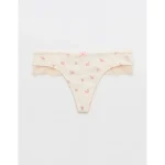 Superchill Pointelle Thong Underwear - Natural
