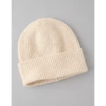 AE Cozy Ribbed Beanie - Beige
