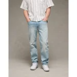 AE EasyFlex +TENCEL™ Fibers Relaxed Straight Jean - Indigo Skylight Destroy